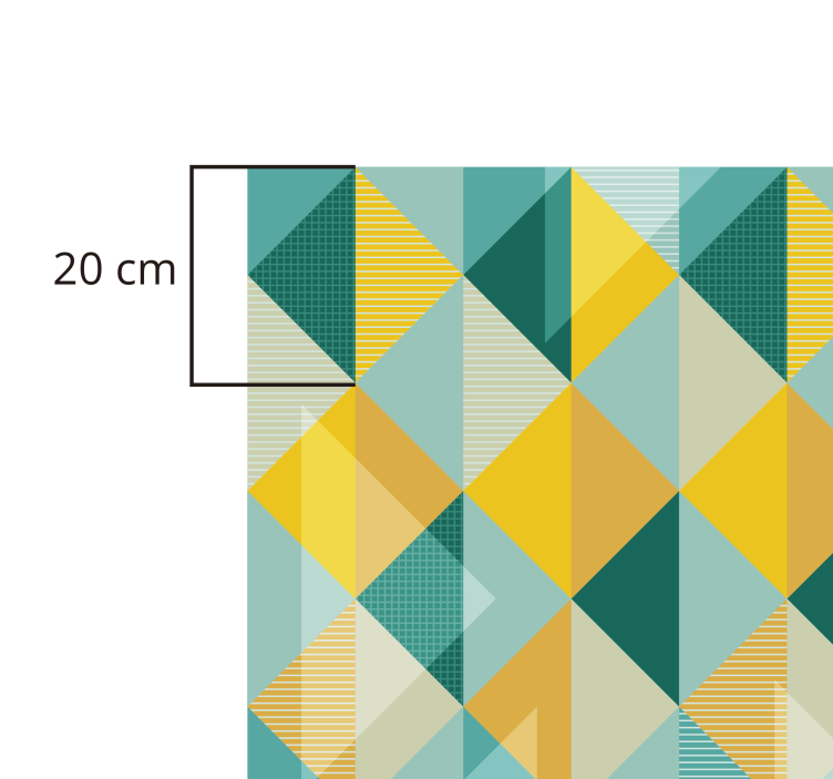 Tappeto vinile geometrico matrice di triangoli geometrici - TenStickers