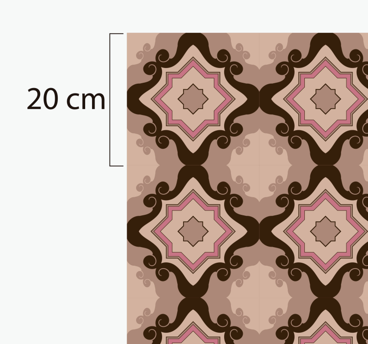 Tappeto in vinile soggiorno modello di tessera di mosaico - TenStickers