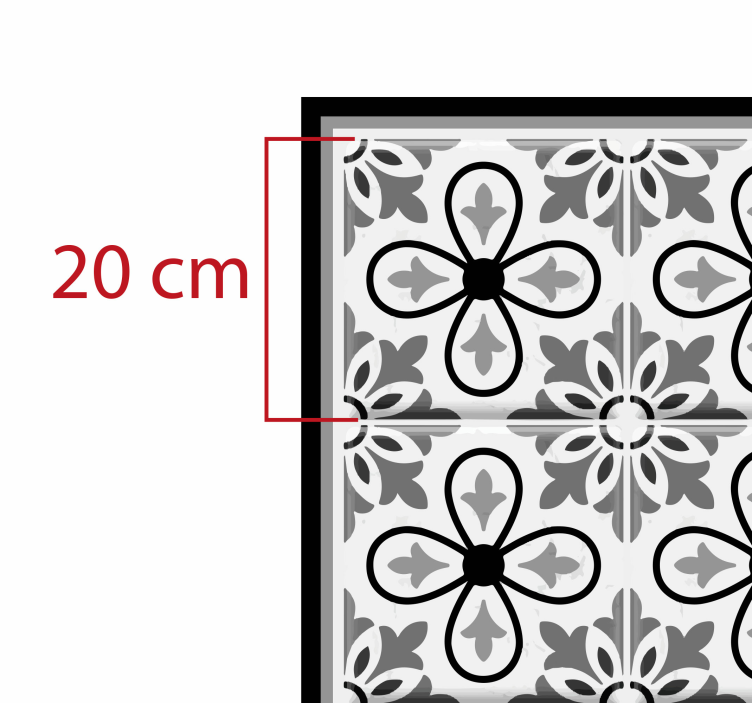 Tappeto pvc cucina motivo floreale - TenStickers