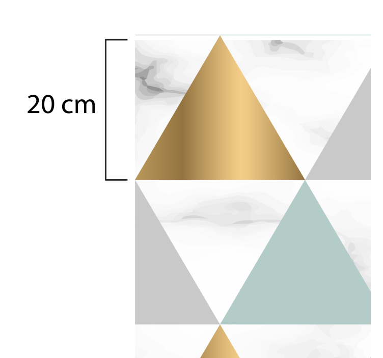 Tappeto vinile geometrico mosaico geometrico triangolare - TenStickers