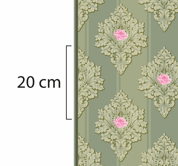 Tappeto in pvc vintage con fiori e piante - TenStickers