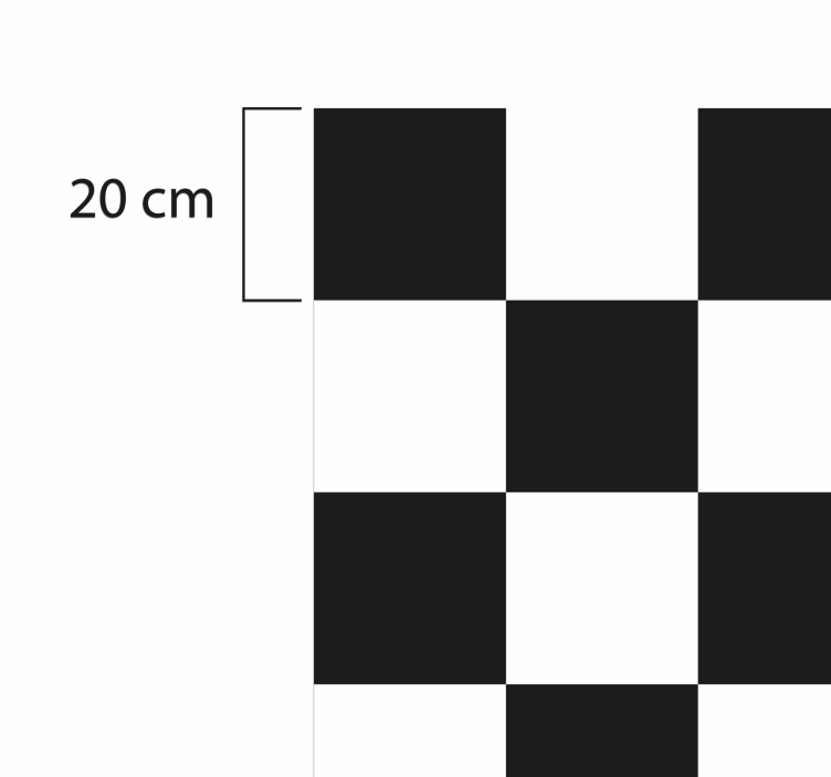 Tappeto vinile geometrico motivo a scacchiera - TenStickers