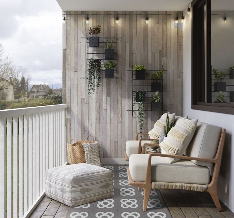 Tappeto in pvc mosaico pavimento panot di barcellona - TenStickers