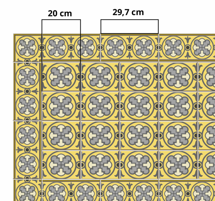 Tappeto vinile piastrelle mediterraneo ornato - TenStickers