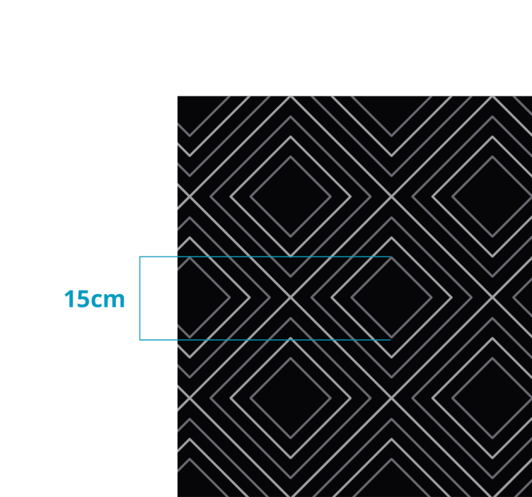 Tappeto vinile geometrico geometrico monocromatico - TenStickers