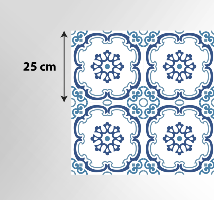 Tappeto vinile effetto marmo eleganti motivi floreali - TenStickers