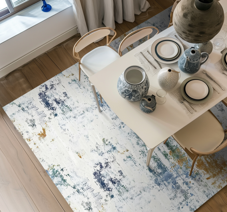 Passatoia in vinile soggiorno disegno strutturato astratto - TenStickers