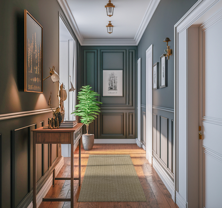 Tappeto in pvc moderno tejido monocolore beige - TenStickers