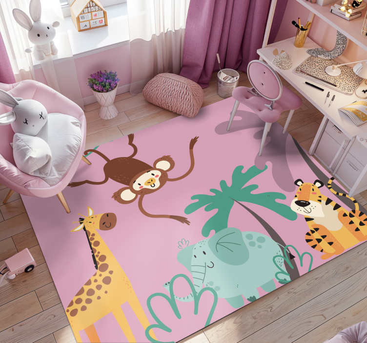 Tappeto in vinile per bambini Giungla per bambini "boho" - TenStickers