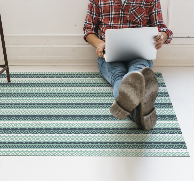 Tappeto in vinile soggiorno motivo geometrico per la casa - TenStickers