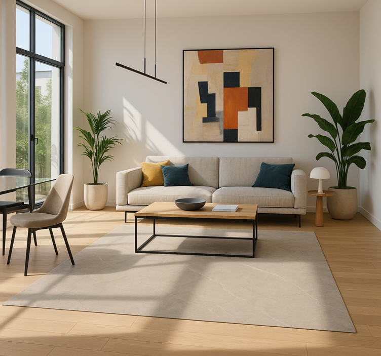 Tappeto in vinile soggiorno piastrella di cemento normale - TenStickers