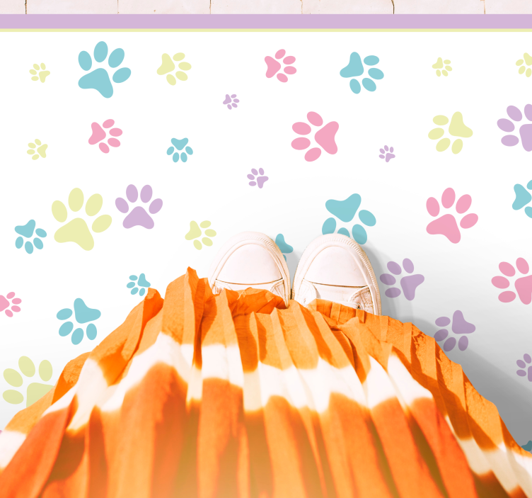 Tappeto vinile stampa animale estetica orme di cane - TenStickers