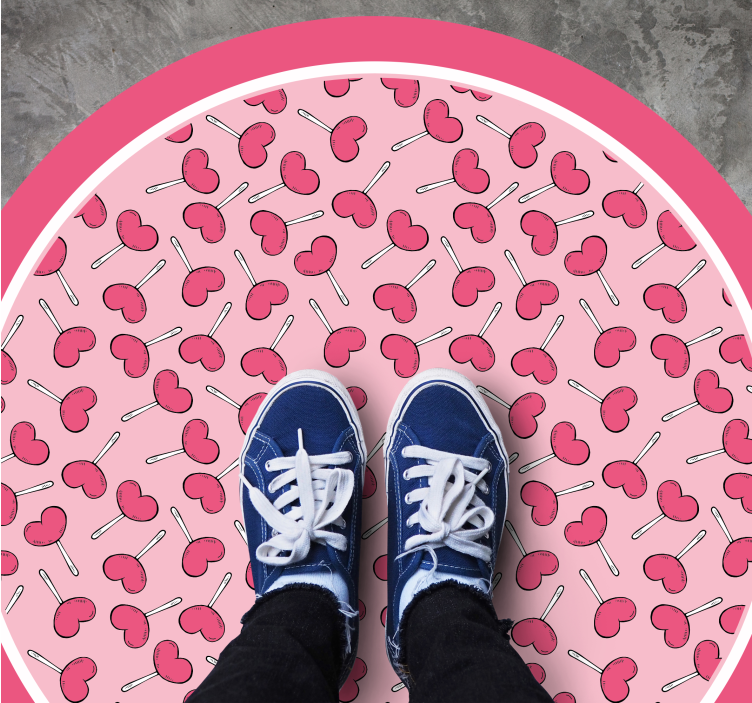 Tappeto vinile bebé cerchio di delizia alla ciliegia - TenStickers