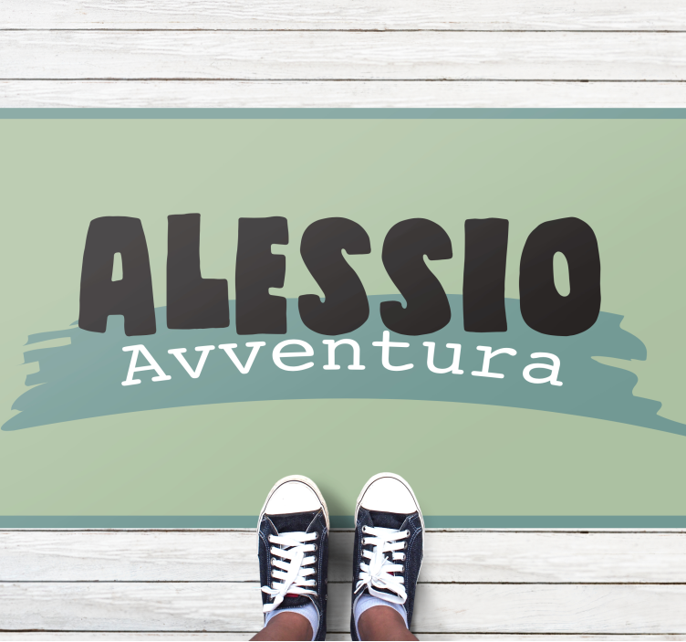 Tappeto vinile con nome stile avventuroso - TenStickers