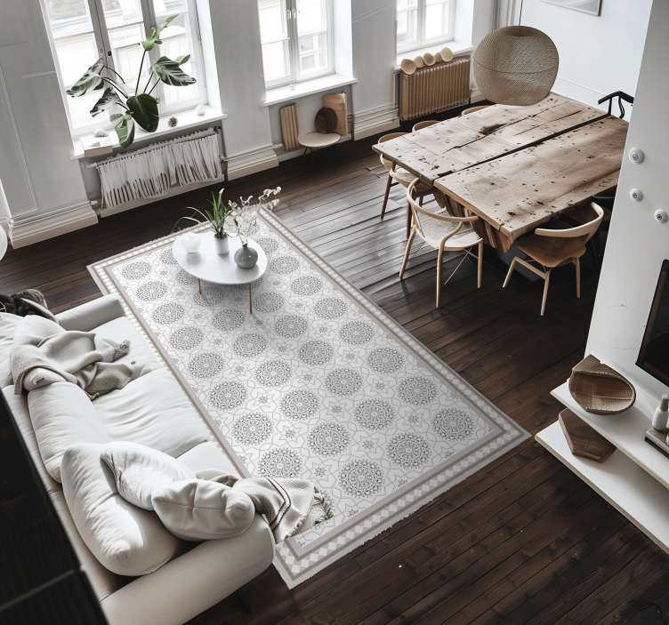 Tappeto vinile design marocchino grigio chiaro - TenStickers