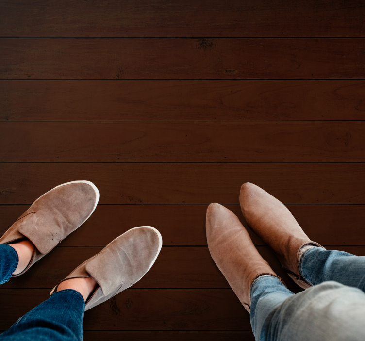 Tappeto vinile effetto legno consistenza marrone scuro - TenStickers