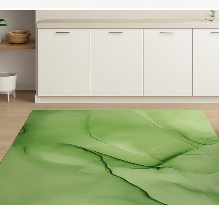 Tappeto vinile effetto marmo stile effetto smeraldo - TenStickers