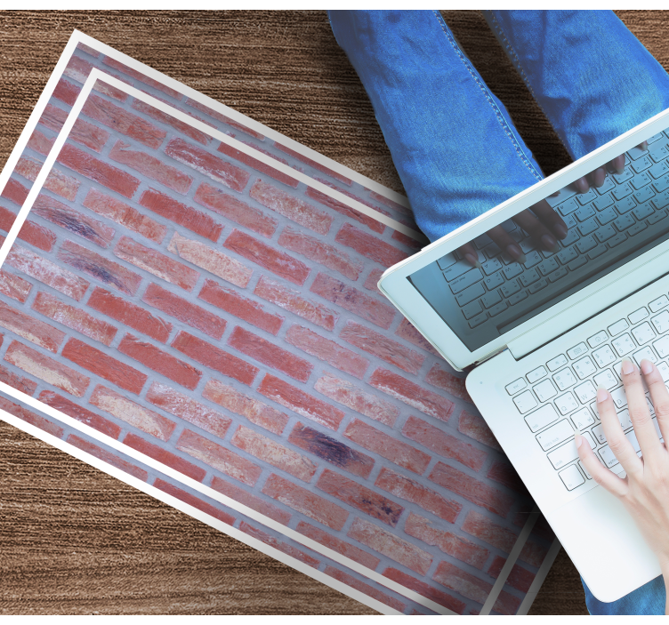 Tappeto vinile effetto pietra modello di mattoni - TenStickers