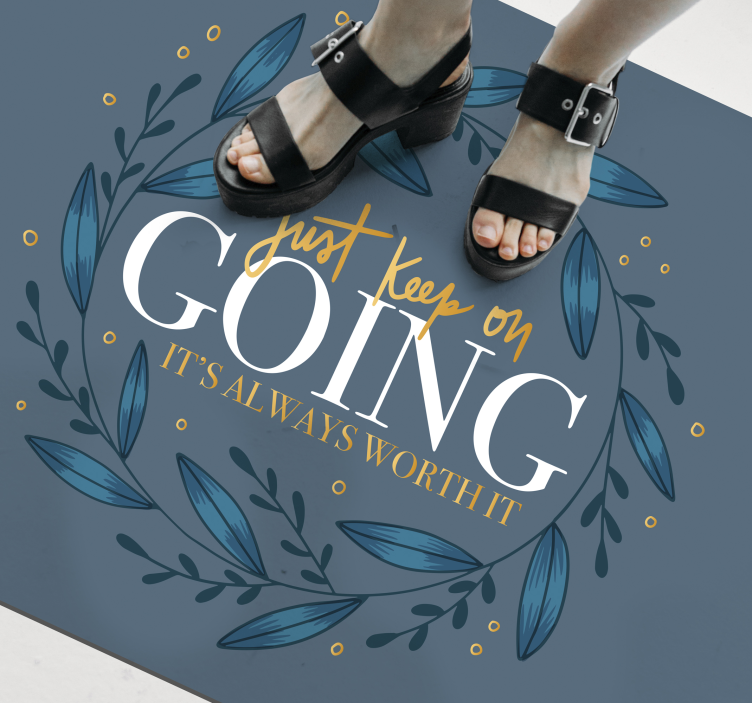 Tappeto vinile frase continua semplicemente ad andare avanti - TenStickers