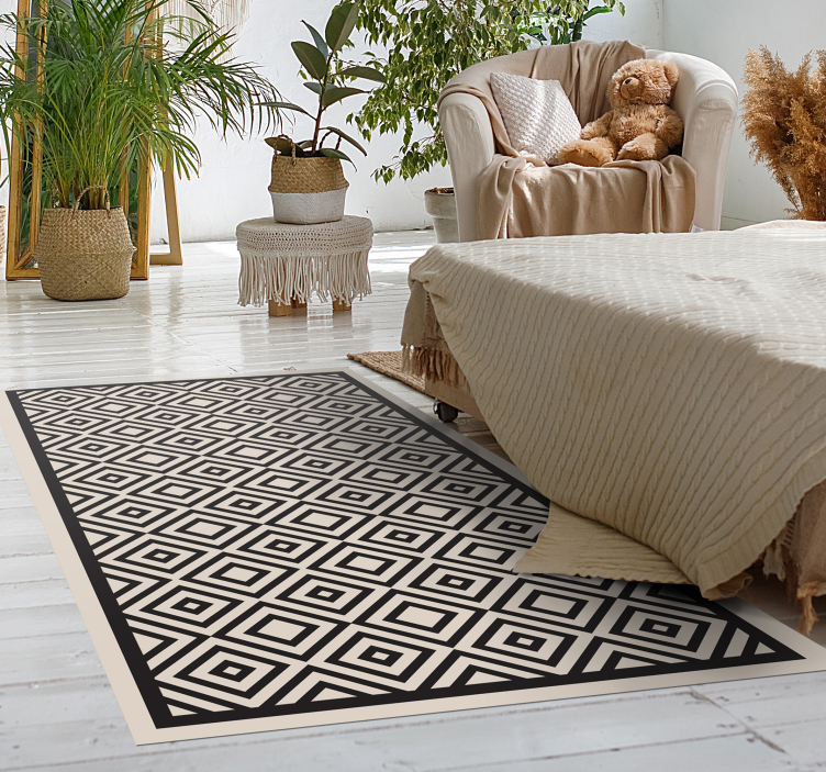 Tappeto vinile geometrico gioco di motivi a diamante - TenStickers