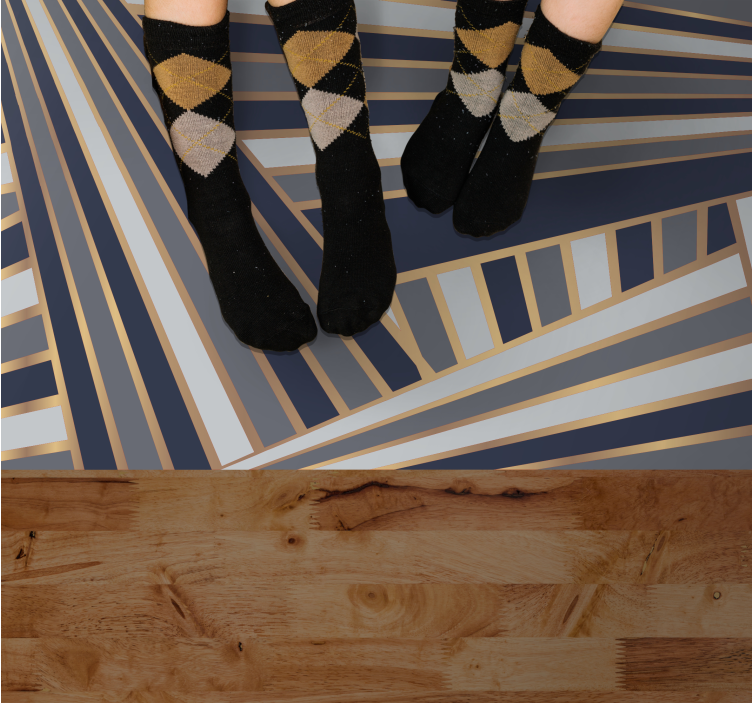 Tappeto vinile strisce sorprendente motivo grigio - TenStickers