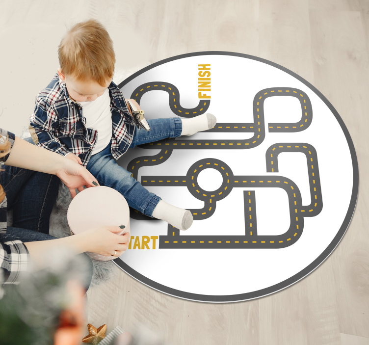 Tappeto vinile giochi avventura su strada - TenStickers