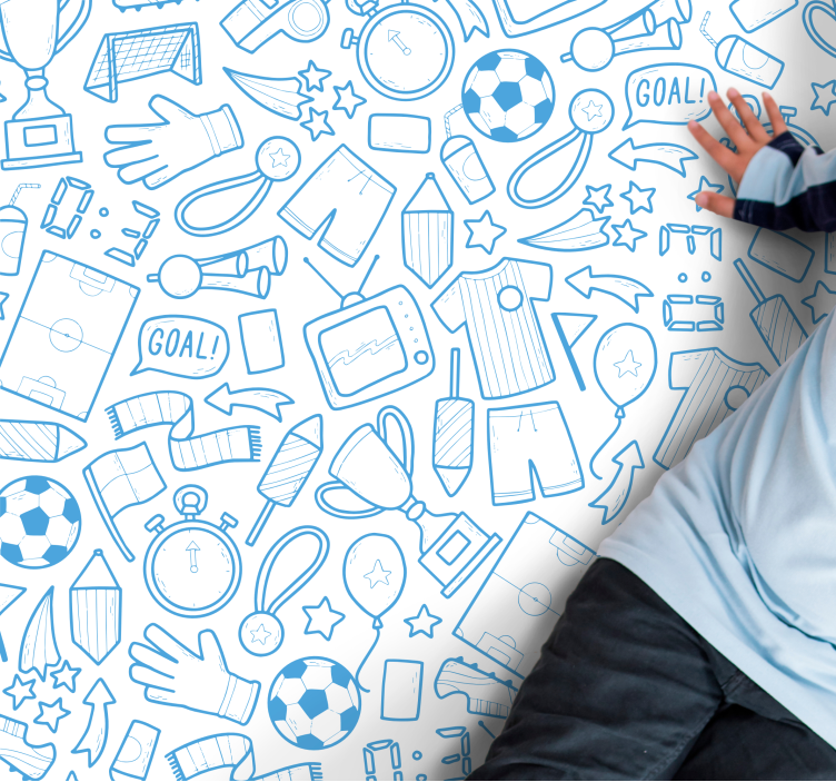 Tappeto vinile giochi elementi sportivi - TenStickers