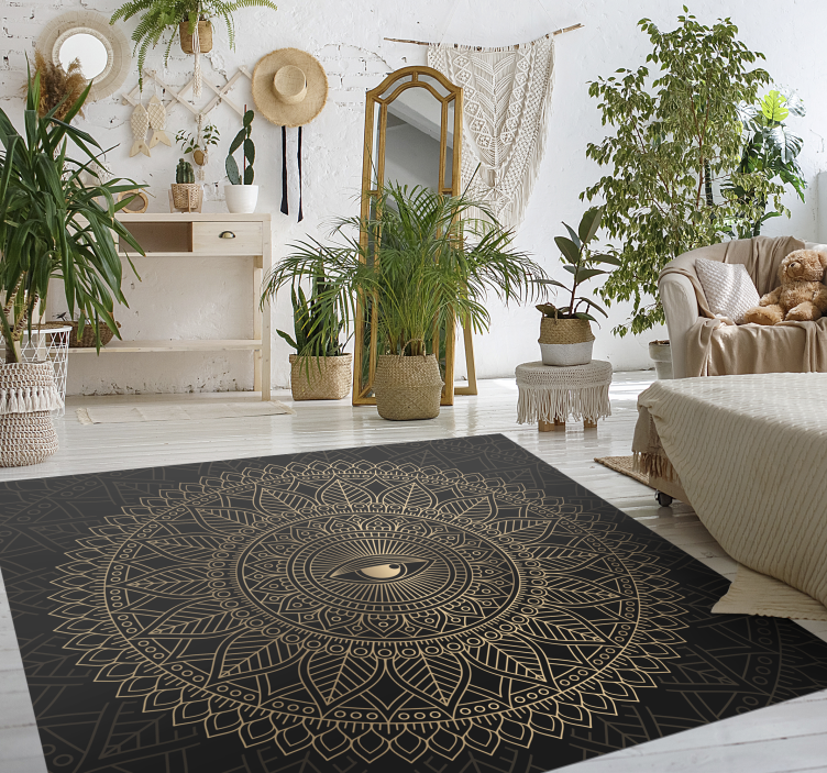 Tappeto vinile Mandala centrotavola occhio mandala - TenStickers