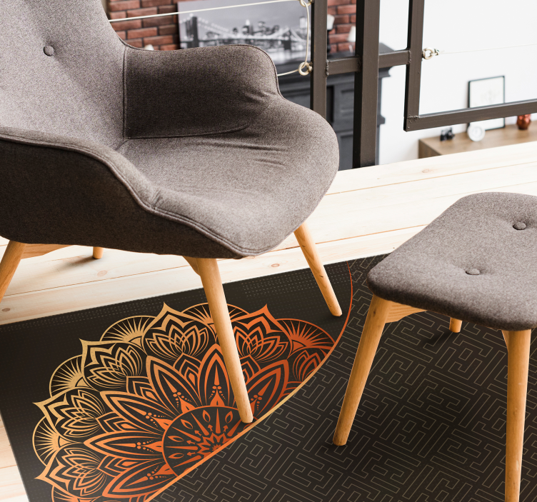 Tappeto vinile Mandala disegno dell'angolo mandala - TenStickers