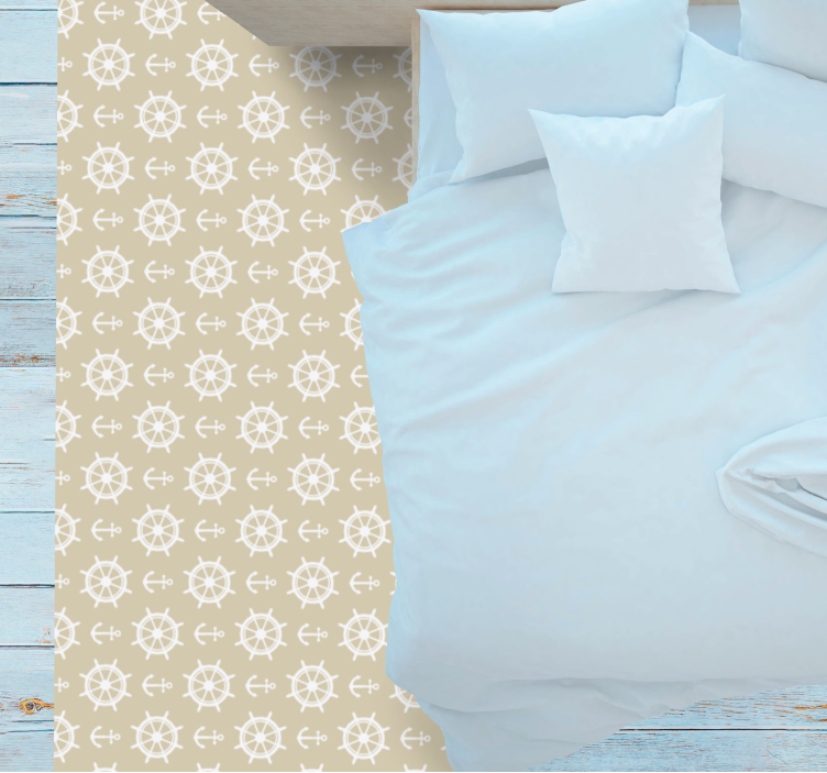 Tappeto in vinile soggiorno motivo della bussola marittima - TenStickers