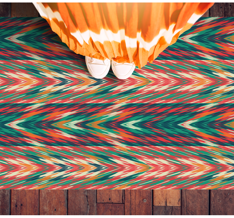 Tappeto vinile strisce onde di colore dinamiche - TenStickers