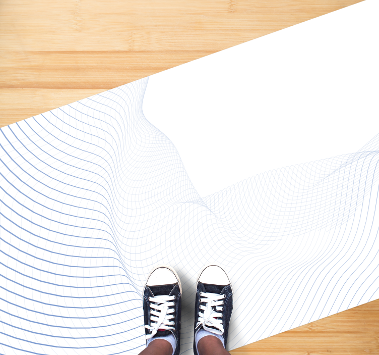 Tappeto vinile moderno modello di onda fluida - TenStickers