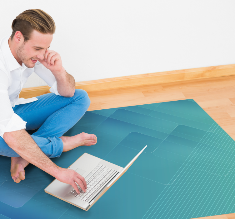 Tappeto vinile moderno strati geometrici astratti - TenStickers