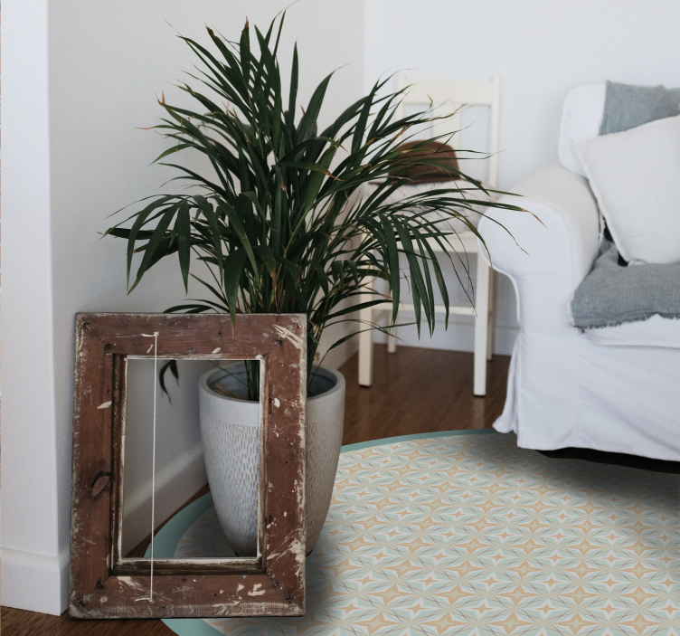 Tappeto vinile mosaico cerchio con motivo a mosaico - TenStickers