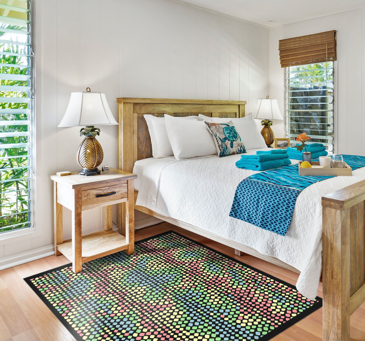 Tappeto vinile motivi motivo a cerchi colorati - TenStickers