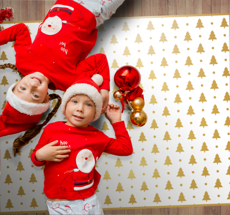 Tappeto Vinile Natale modello di albero festivo - TenStickers