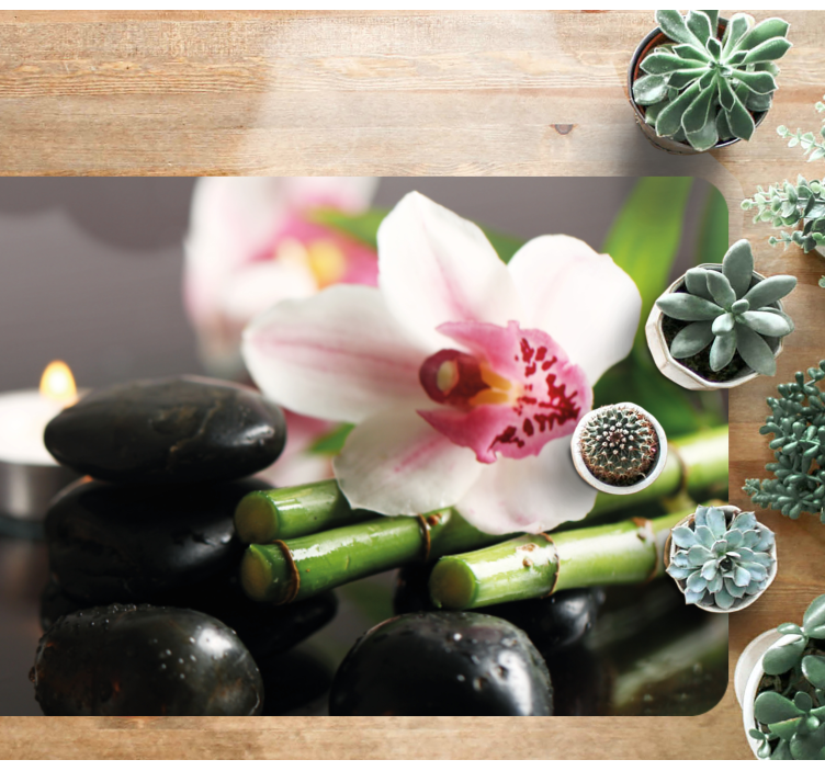 Tappeto vinile natura serenità orchidea - TenStickers