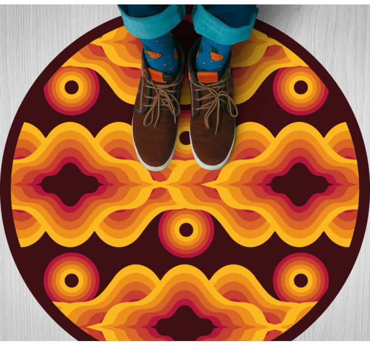 Tappeto vinile mosaico motivo a spirale vintage - TenStickers