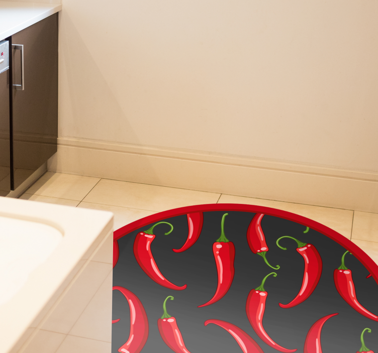 Tappeto vinile nordico peperoni rossi piccanti - TenStickers