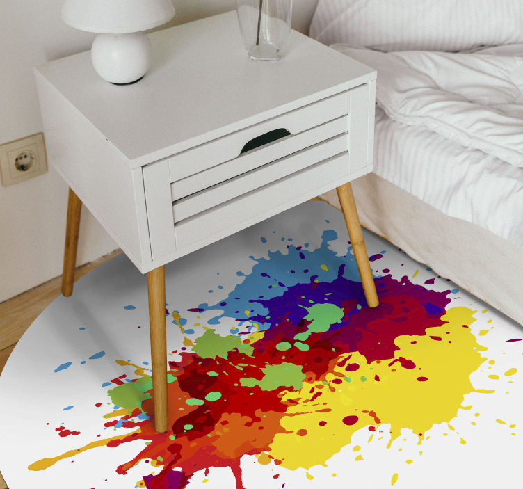 Tappeto vinile per bambini arte colorata a spruzzo - TenStickers