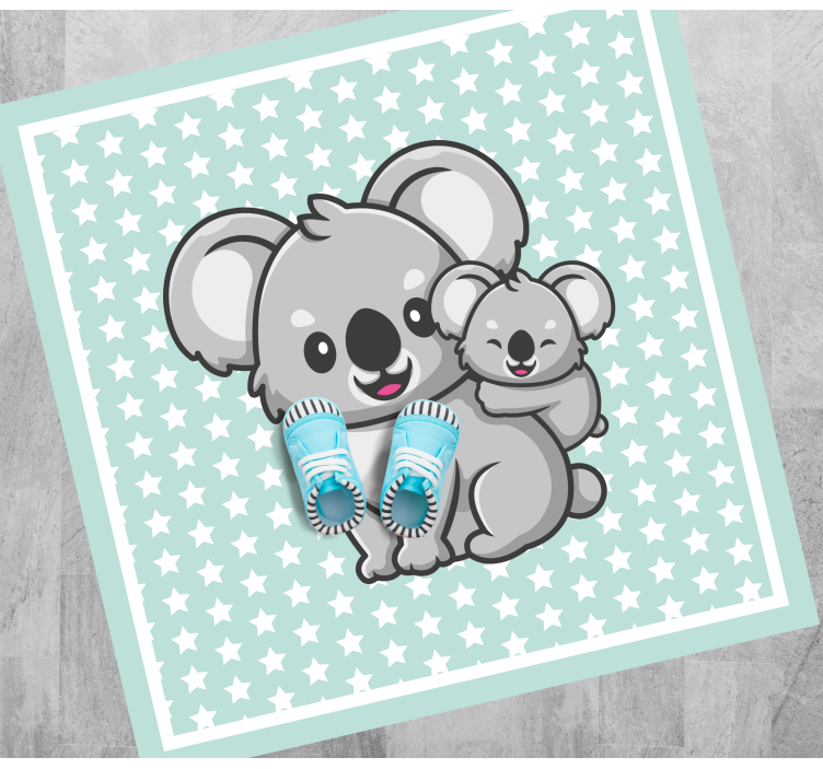 Tappeto vinile per bambini mamma e cucciolo di koala - TenStickers