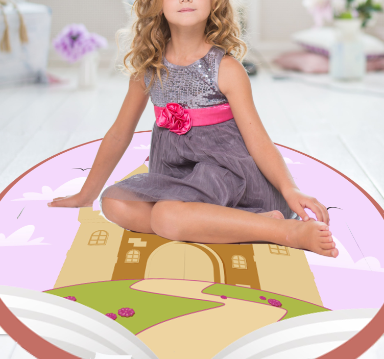Tappeto vinile per bambini castello da favola - TenStickers