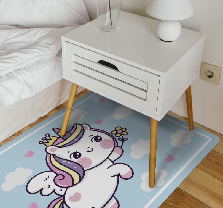 Tappeto vinile per bambini fantasia di unicorno carino - TenStickers