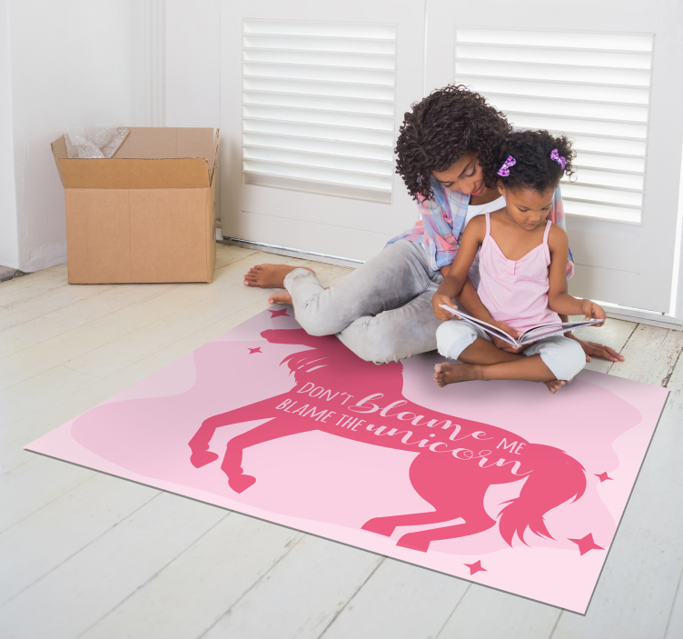 Tappeto vinile per bambini incolpare l'unicorno - TenStickers
