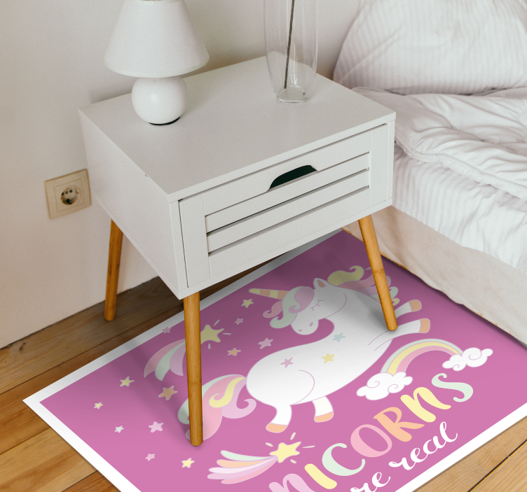 Tappeto vinile per bambini la vera magia degli unicorni - TenStickers