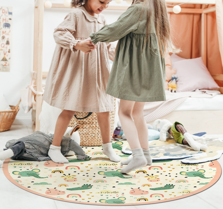 Tappeto vinile per bambini motivo animale nordico - TenStickers