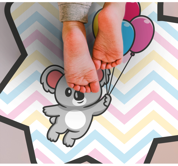 Tappeto vinile per bambini palloncino koala giocoso - TenStickers