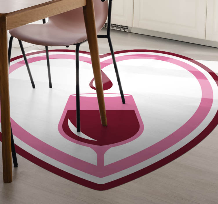 Tappeto vinile per eventi emblema romantico del vino - TenStickers
