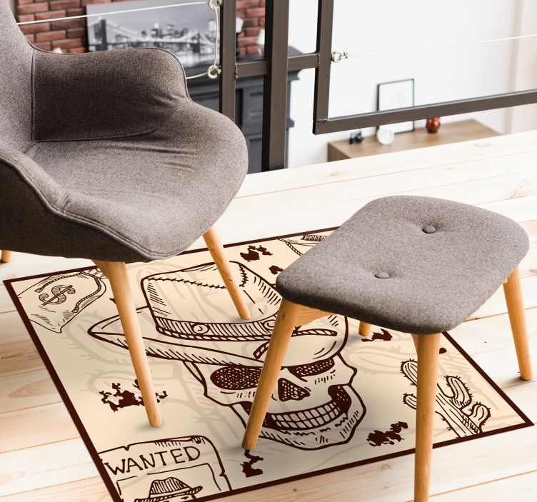 Tappeto vinile per ragazzi illustrazione a tema occidentale - TenStickers