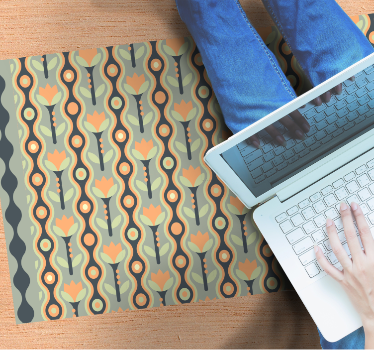 Tappeto vinile per ragazzi motivo floreale stilizzato - TenStickers